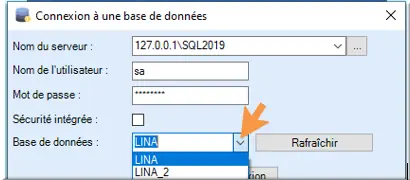 Sélection de la base